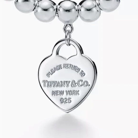 Return to Tiffany & Co® heart tag necklace in sterling silver w/ enamel finish. - Picture 3 of 16